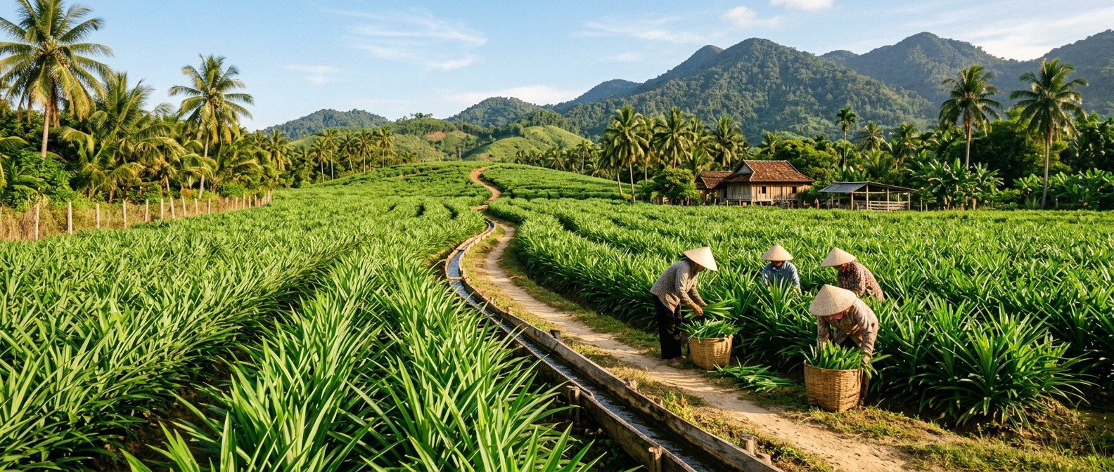 Pandan plantation landscape